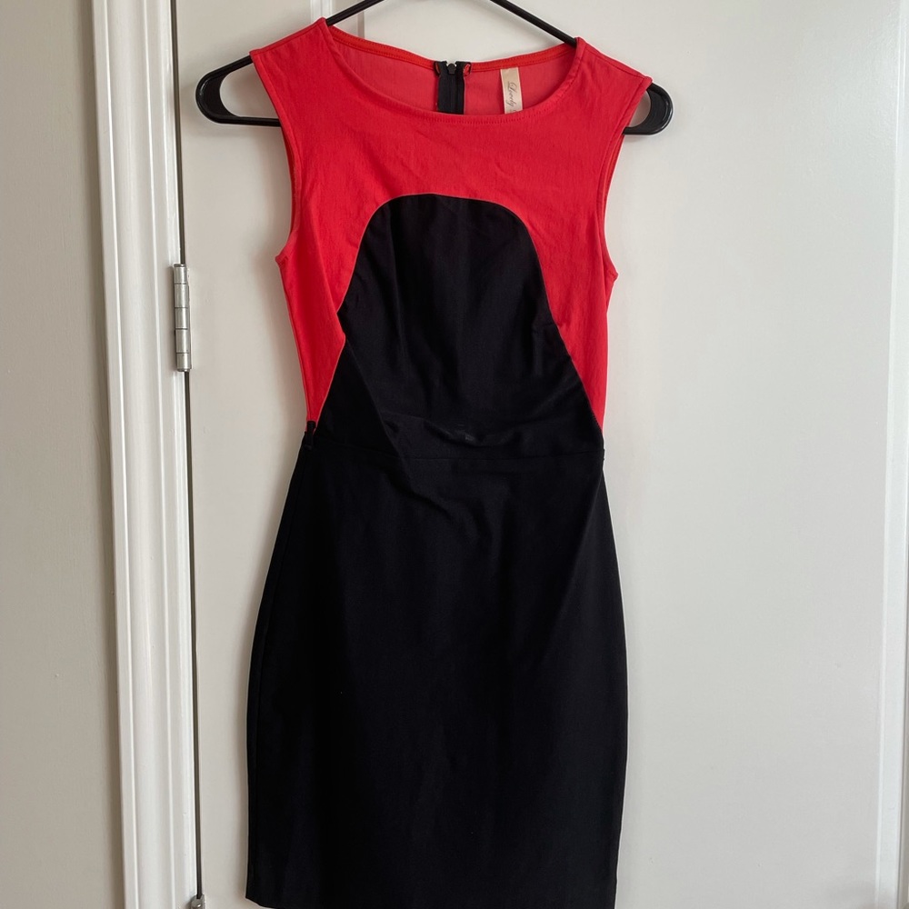 Black and Pink Bodycon Dress